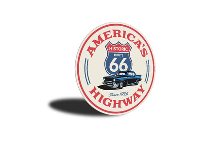 America's Highway Route 66 Novelty Sign