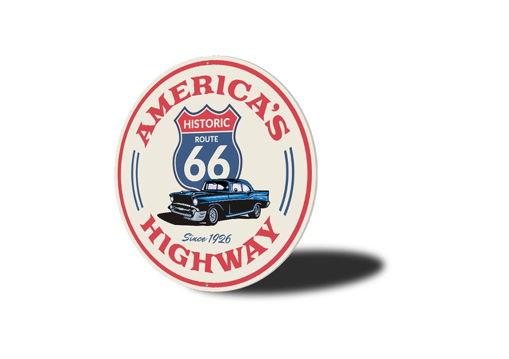 America's Highway Route 66 Novelty Sign