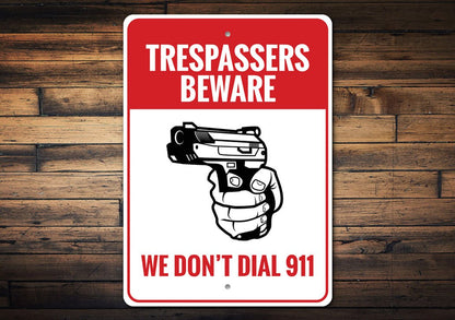 2nd Amendment Trespassers Beware Sign