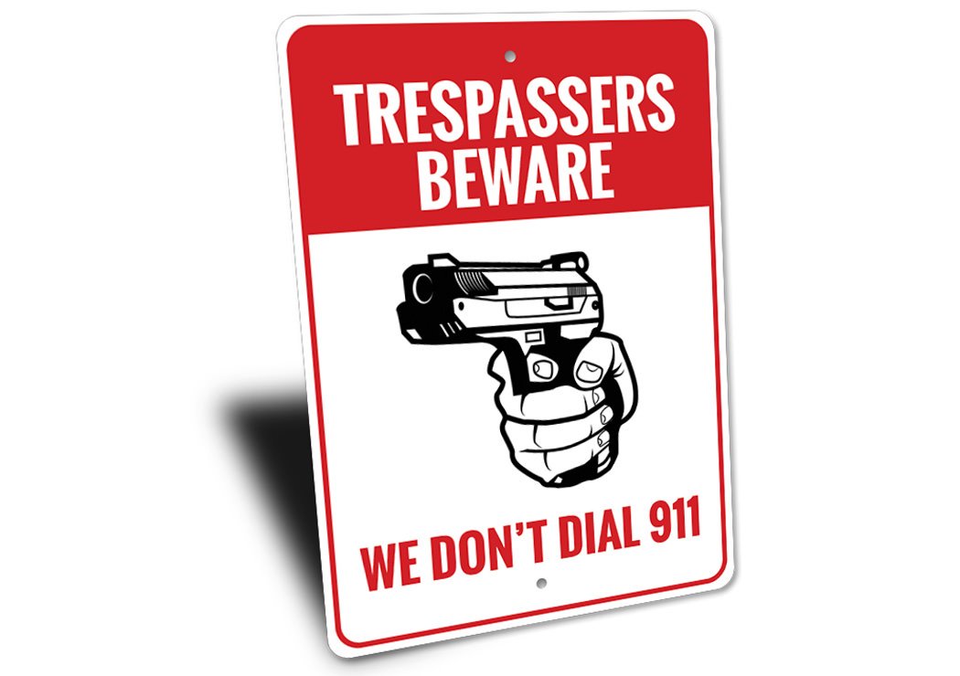 2nd Amendment Trespassers Beware Sign